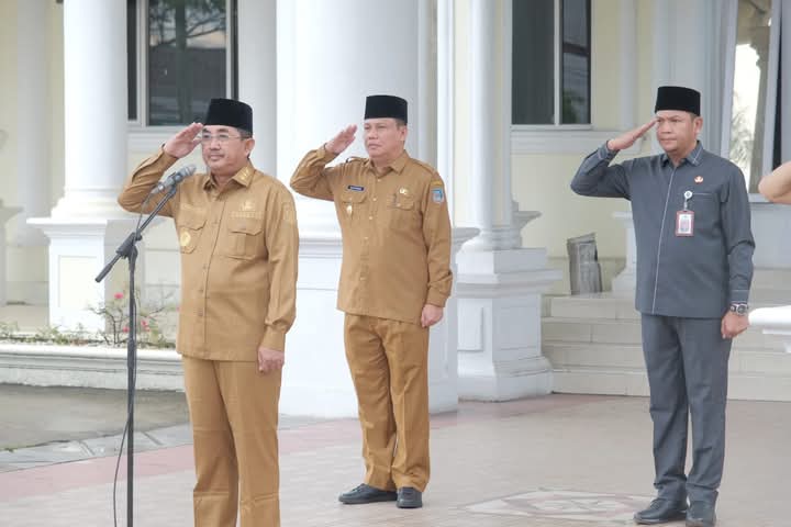 Awal Masuk Kerja Pasca Liburan, Pemkab Tanjabbar Gelar Apel Gabungan